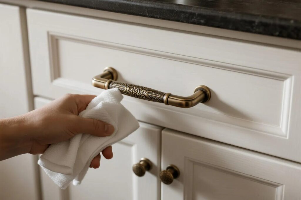 cleaning cabinet handles alt with keywords