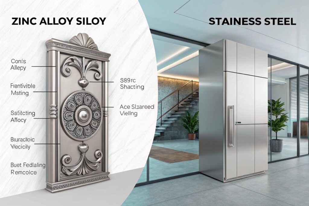 zinc vs stainless steel cabinet pulls alt with keywords