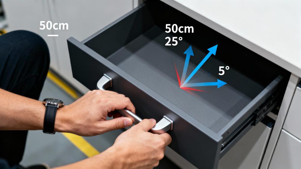 Single or double-hole for 50cm deep drawer?