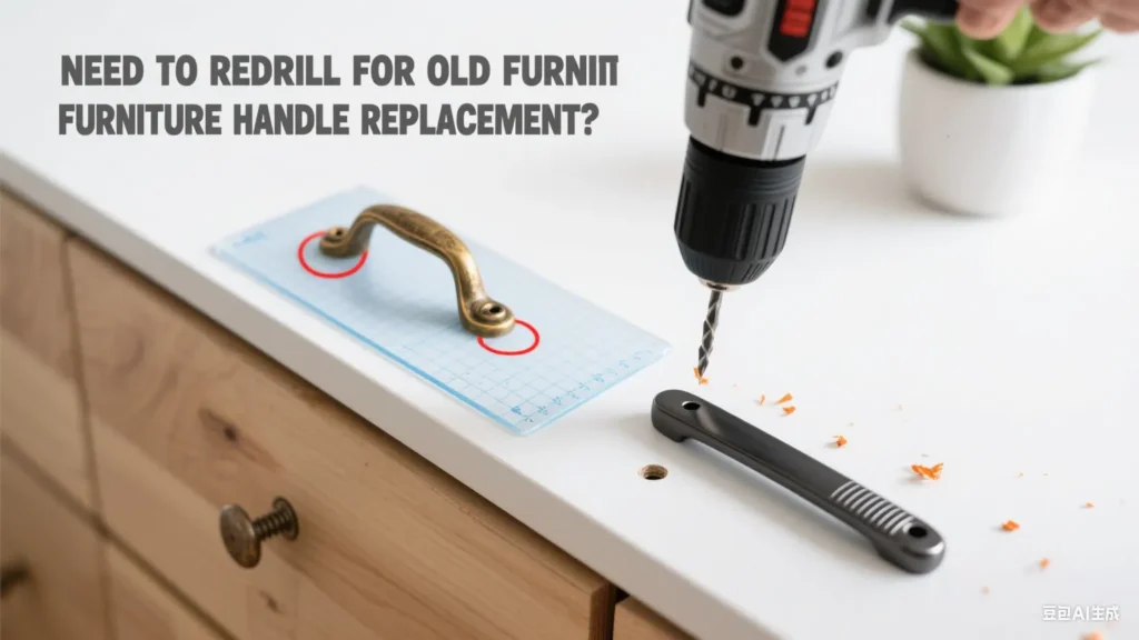 Need to redrill for old furniture handle replacement?