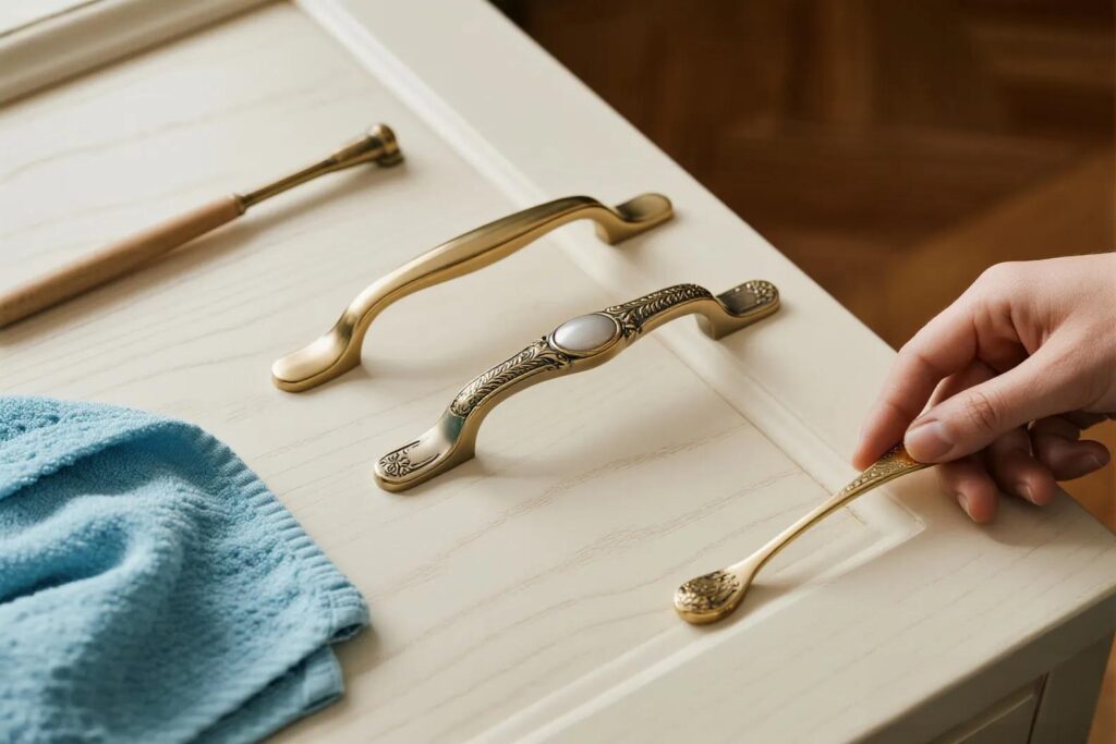Is it difficult to clean the handles of your cabinets?