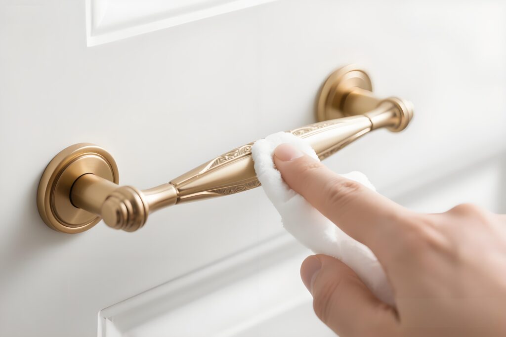 How often should the handles be cleaned?