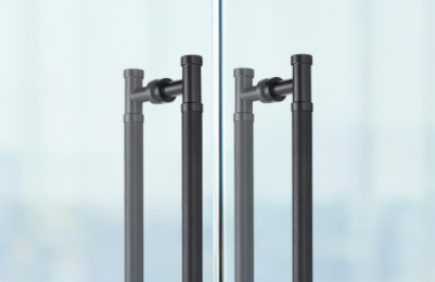 What handles for commercial & public glass doors?
